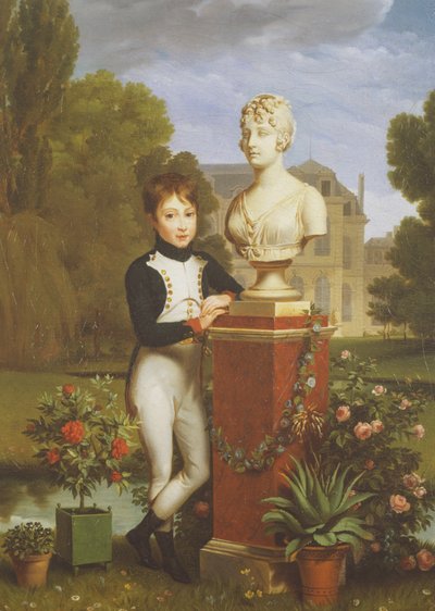Napoleon Achille Murat Leaning on a Bust of His Mother by Benjamin de Rolland